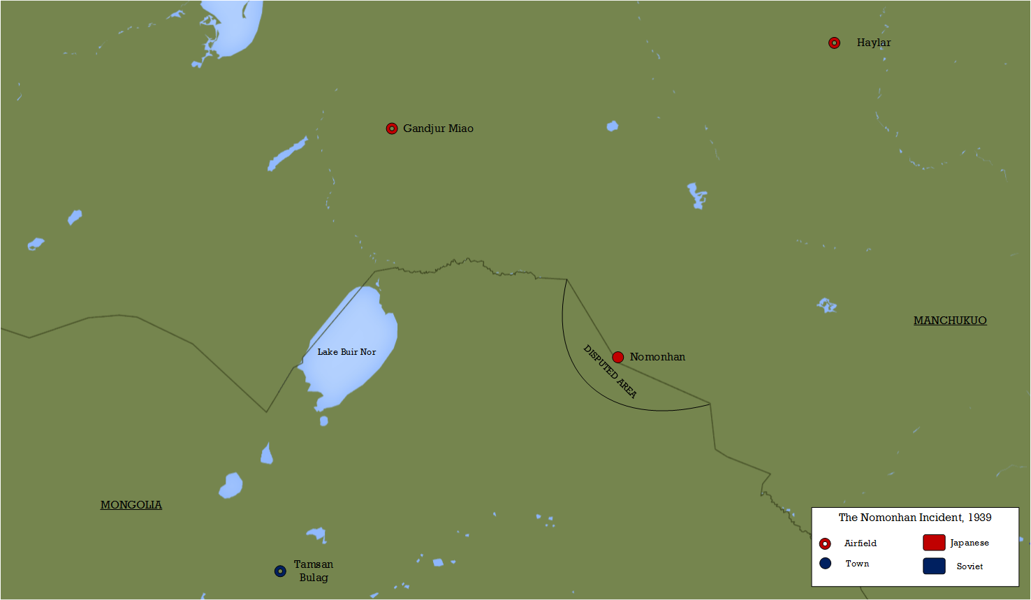 Battle of Khalkhin Gol Map