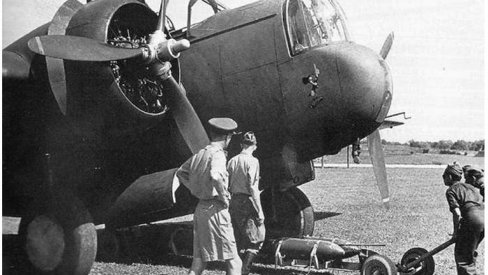 Dutch bomber being loaded