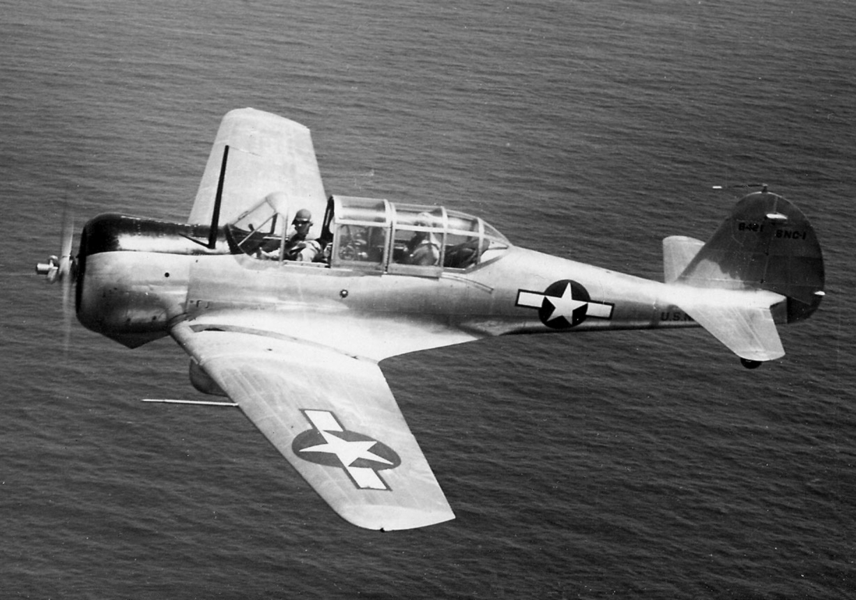 CW-22 (USAAF SNC-1) in flight off Puerto Rico, 1943