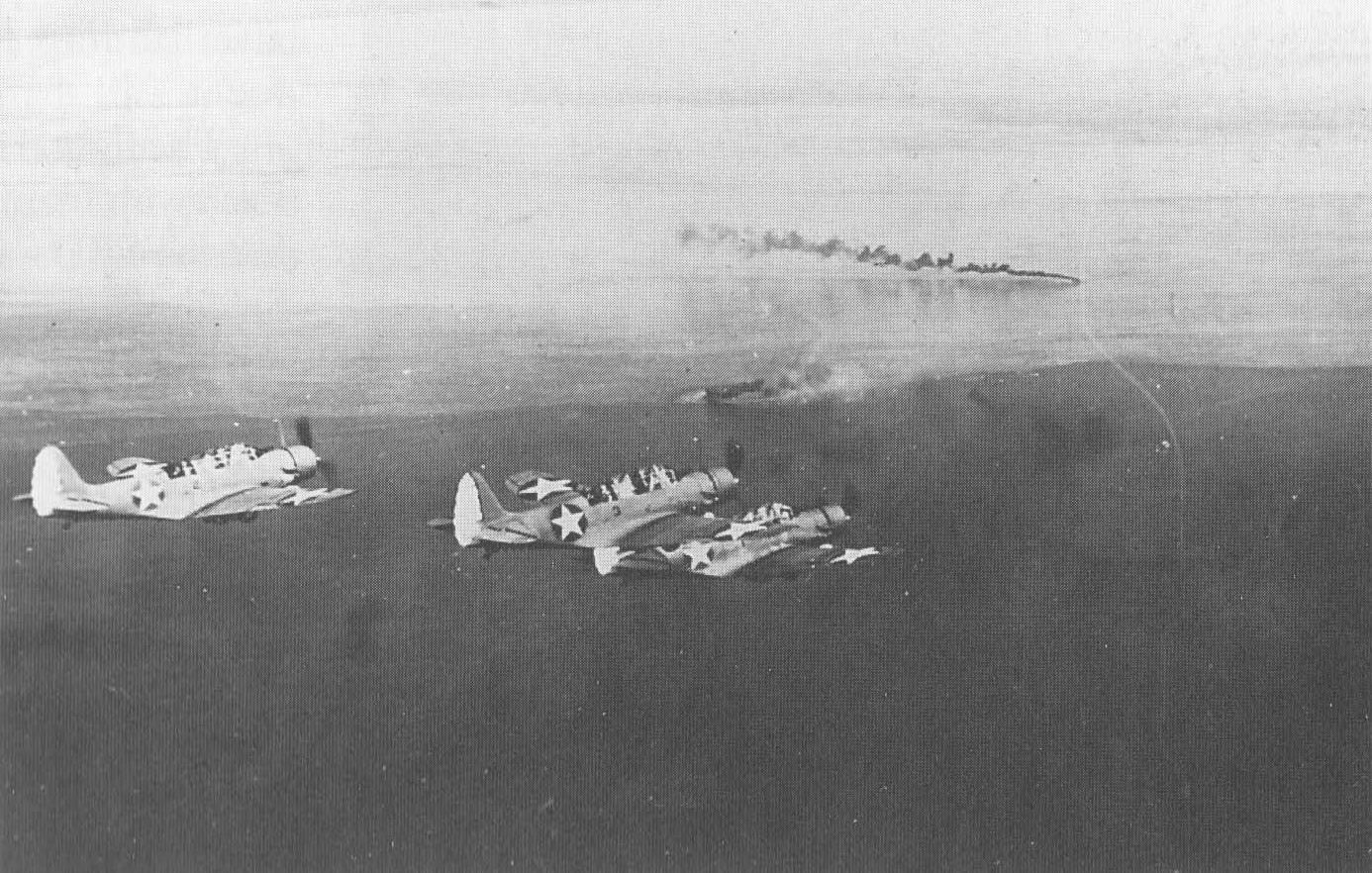 Yorktown TBDs over Huon Gulf